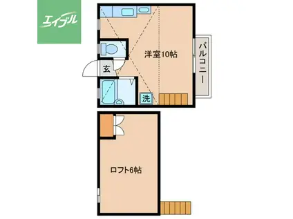 フォーレスト諏訪I号館(ワンルーム/1階)の間取り写真