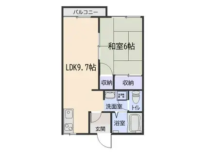 メゾン白藤(1LDK/2階)の間取り写真
