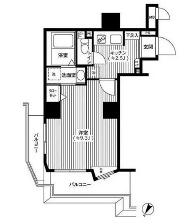 カスタリア初台 4階階 間取り
