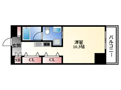 N.S.ZEAL泉(ワンルーム/11階)の間取り写真