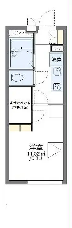レオパレスサニーハウス 3階階 間取り