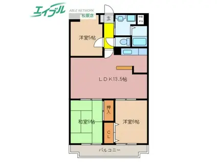 センチュリーハイランド(3LDK/3階)の間取り写真