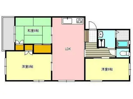 グランパル21 A(3LDK/1階)の間取り写真