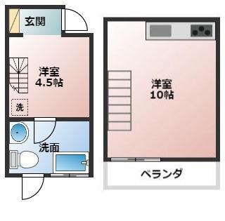 スペースIII(1LDK/1階)の間取り写真