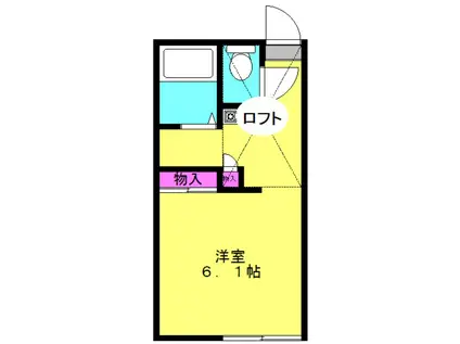 ラ メゾン ド ボヌールIII(1K/2階)の間取り写真