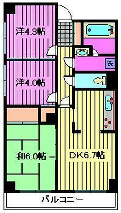 ツインズ浦和 1階階 間取り