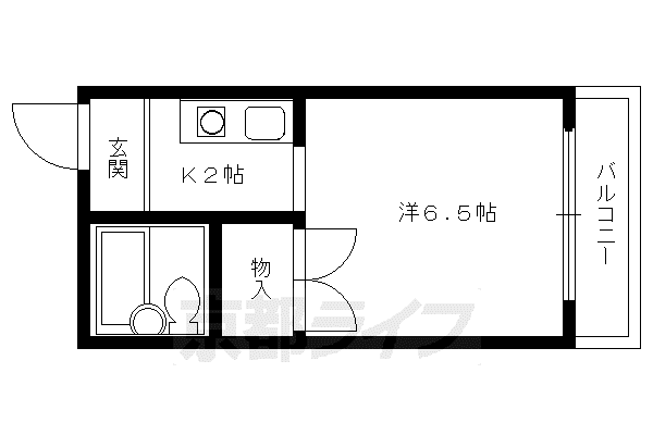 メゾンプルメリア(1K/1階)の間取り写真