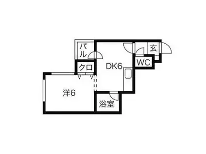 アヴニール(1DK/3階)の間取り写真