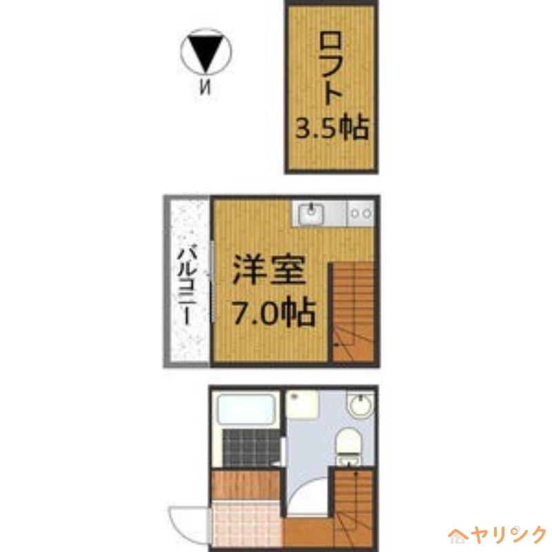 HATCH枇杷島(ワンルーム/1階)の間取り写真