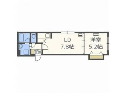 FRONTIER N24(1LDK/1階)の間取り写真