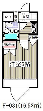 ダイニチ館F31番館(1K/8階)の間取り写真