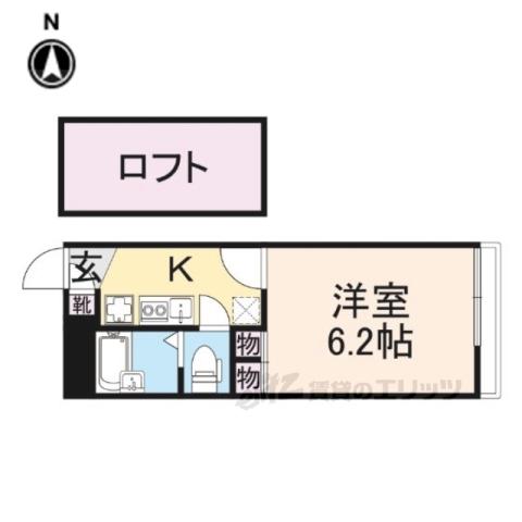 レオパレスJ&S(1K/2階)の間取り写真