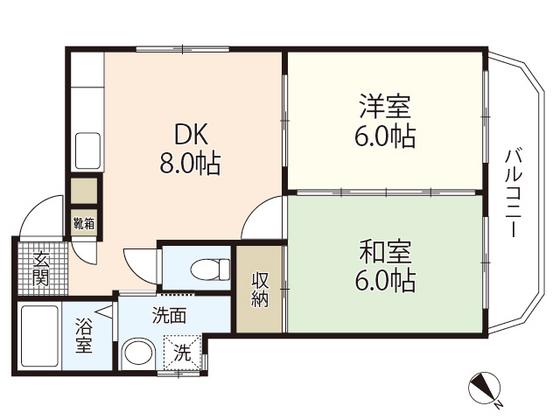 FORUM KOGO(2DK/3階)の間取り写真