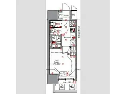 MAXIV名古屋上前津(1K/5階)の間取り写真