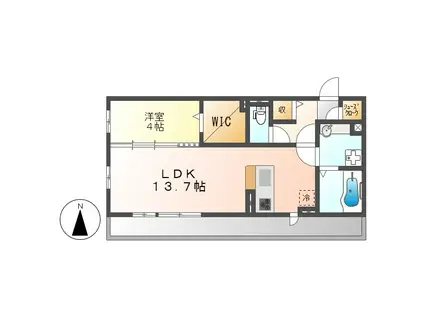 リマーニ池下(1LDK/1階)の間取り写真