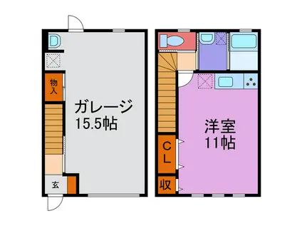 GARAXIA福崎(ワンルーム/1階)の間取り写真