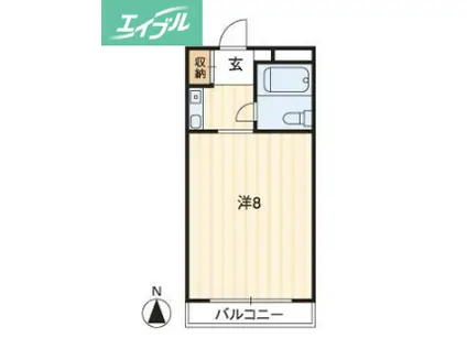 アルファ清心町(1K/1階)の間取り写真