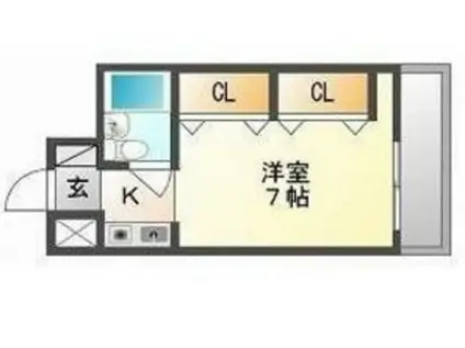 センチュリー清輝(ワンルーム/5階)の間取り写真