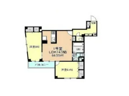 ARCOBALENO SINMEI(2LDK/3階)の間取り写真