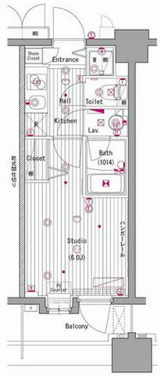 グランド・ガーラ横濱元町 5階階 間取り