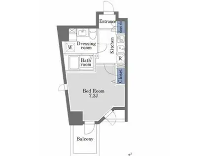 ドゥーエ学芸大学II(1K/7階)の間取り写真
