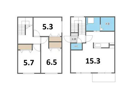TEANA HONGO(3LDK/2階)の間取り写真