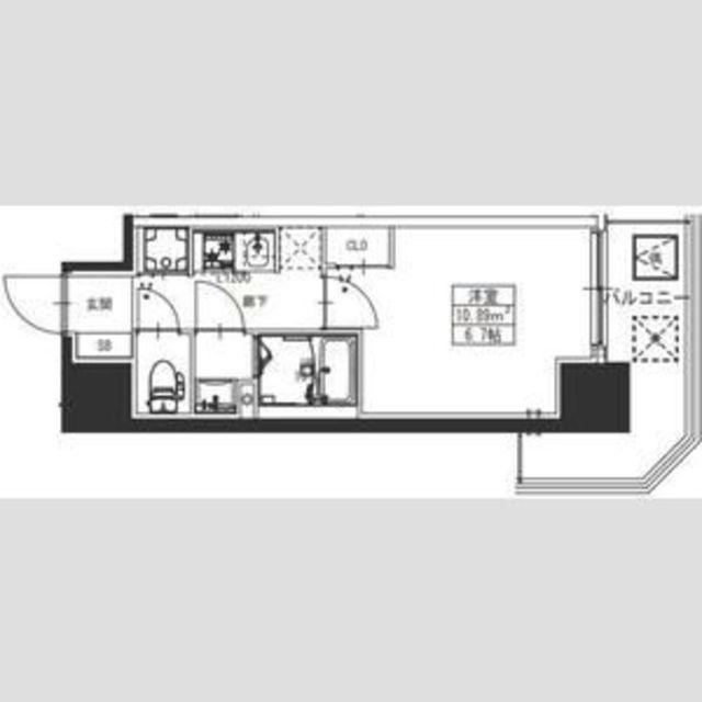 S-RESIDENCE堺湊駅前AZURE(1K/4階)の間取り写真
