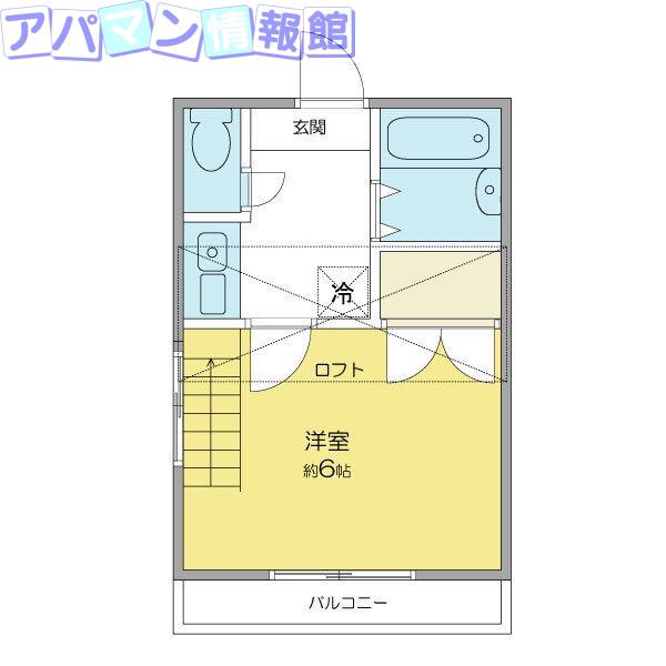 ハーモニーパレス女池(1K/1階)の間取り写真