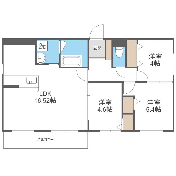 HS313(3LDK/4階)の間取り写真