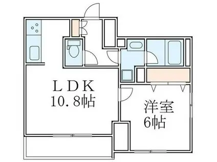GRAN PASEO菊川II(1LDK/6階)の間取り写真