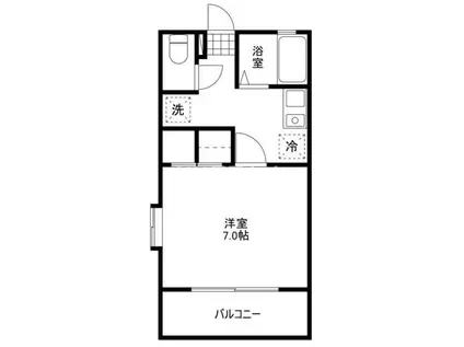 プチ・メゾン顕徳(1K/2階)の間取り写真