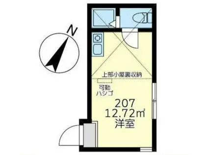 ユナイト瀬ヶ崎エリオット(ワンルーム/2階)の間取り写真