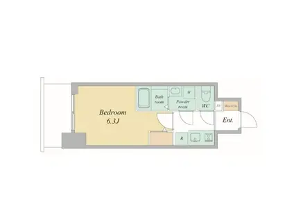 エスリードレジデンス大阪谷町ザ・マークス(1K/3階)の間取り写真