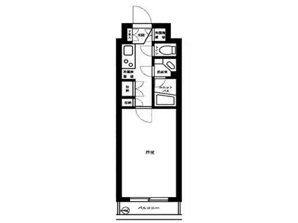 ルーブル都立家政(1K/1階)の間取り写真