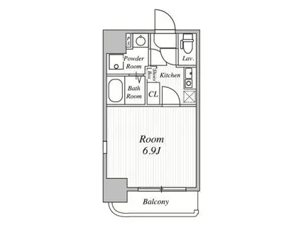 グランヴェルジュ大鳥居(1K/4階)の間取り写真