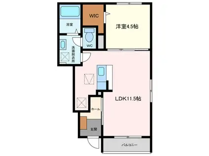 グレートハツロイヤル10(1LDK/1階)の間取り写真