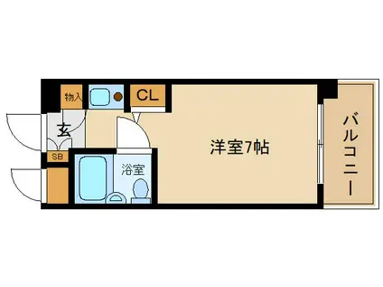 サンシャイン三宮(ワンルーム/3階)の間取り写真