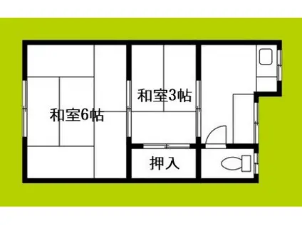 天下茶屋東文化(2K/1階)の間取り写真