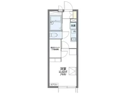 レオパレスサントリーニ(1K/1階)の間取り写真