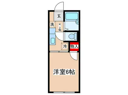 サンヒルズ日吉(1K/1階)の間取り写真