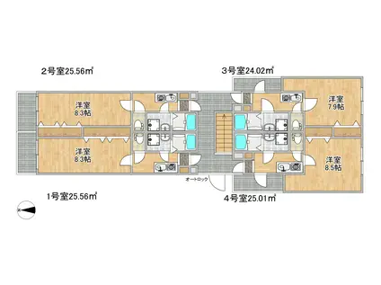 クレア大和田(1K/1階)の間取り写真