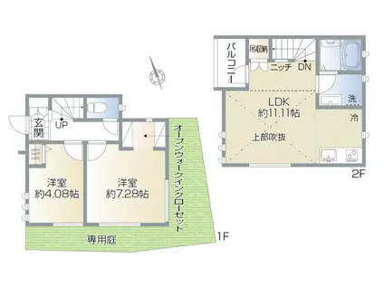 CS GARDEN 吉祥寺(2LDK/1階)の間取り写真