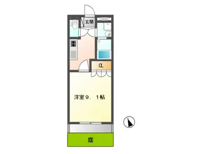 ライム ライフ(1K/1階)の間取り写真