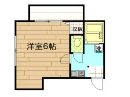 グランビュー(1K/1階)の間取り写真