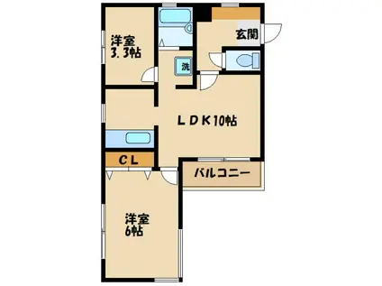 ドルチェ(1SLDK/3階)の間取り写真