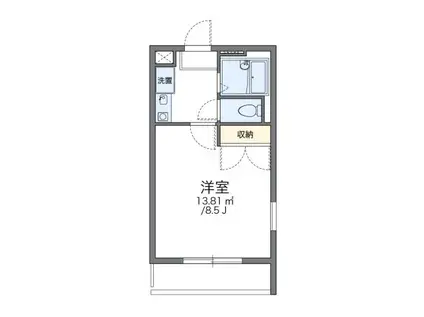 レオパレスIRIS(1K/3階)の間取り写真