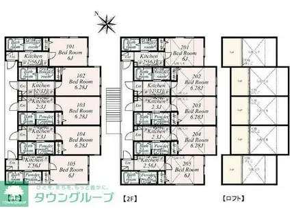 レジェンドスクエア横濱三ツ境(1K/1階)の間取り写真