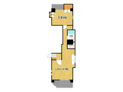 レジデンス伊月(1LDK/2階)の間取り写真