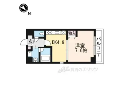 GREENWICH HOUSE(1DK/6階)の間取り写真