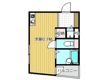 DRホームズ品川戸越(ワンルーム/3階)の間取り写真